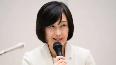 Mitsuko Tottori, president of Japan Airlines Co., speaks during a news conference in Tokyo, Japan.