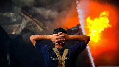 آتش‌سوزی در بندر شهید رجایی 