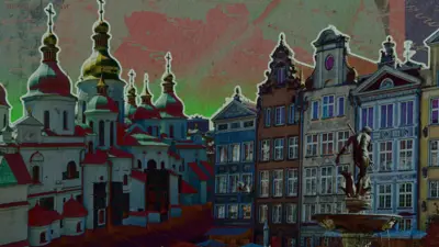 коллаж из зданий