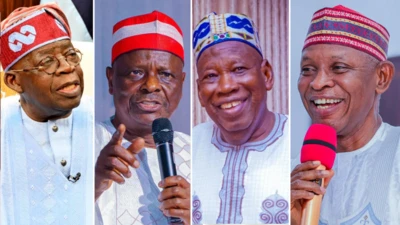 Tinubu da Kwankwaso da Ganduje da kuma Abba