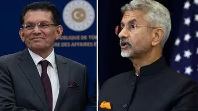 बांग्लादेश के विदेश मंत्री डॉक्टर खलीलुर रहमान (बाएं) और भारतीय विदेश मंत्री एस जयशंकर (दाएं)