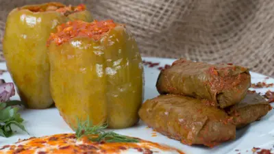 biber dolması ve yaprak sarması