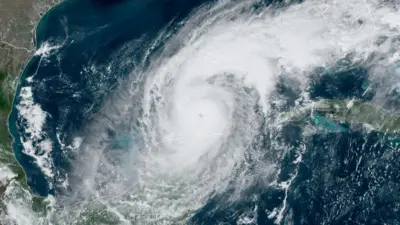 Satellite image of Hurricane Milton as it heads for Florida