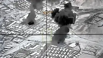 Rekaman video yang disebut pejabat Pakistan sebagai serangan ke Kabul, Afghanistan, pada 27 Februari 2026.