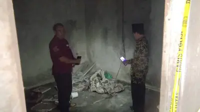 Tempat kejadian kebakaran.