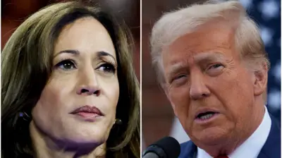 Fotomontagemrobozinho da pixbetTrump e Kamala Harris