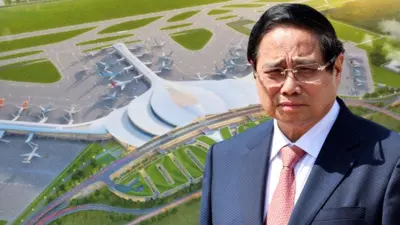 ảnh minh hoạ Thủ tướng Phạm Minh Chính và sân bay Long Thành
