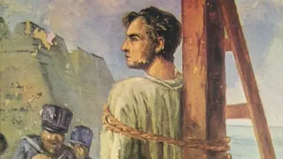 Detalhe da pintura "A Execuçãocasino online betanoFrei Caneca",casino online betanoMurillo La Greca, 1924