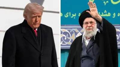 دو تصویر جداگانه از علی خامنهای و دونالد ترامپ