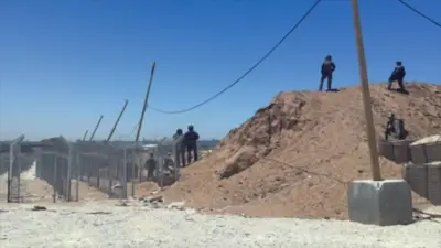 view from within GHF site in Gaza