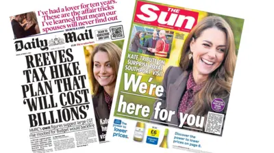 Daily Mail and The Sun front pages