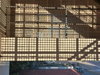 Estrutura feita com cobogó