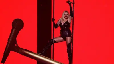 Erika Vikman representing Finland performs on stage