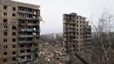 Разбомбленные кварталы Авдеевки