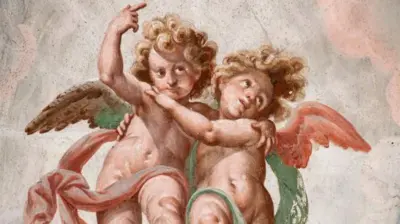 Fresco con dos ángeles