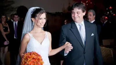 Renato Machado Cotta com a filha Bianca, uma das vítimas do acidente.