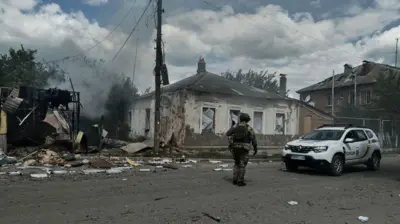 на улицах Волчанска