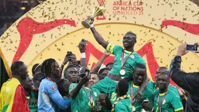 Mgbe ndị Senịgal buru iko AFCON 2025 na mba Moroko.