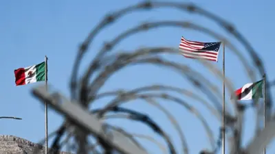 Banderas de México y EEUU