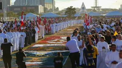 Procissão de Corpus Christi em Brasília em 2023. 