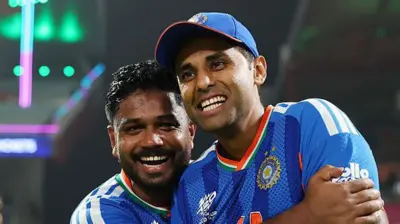 ટી20 વર્લ્ડ કપ, ઇન્ડિયા વિરુદ્ધ વેસ્ટ ઇન્ડીઝ ટક્કર, ભારતનો વિજય, સુપર 8 રાઉન્ડ, સેમિફાઇનલમાં ભારતની ટક્કર કોની સાથે, અભિષેક શર્મા, સંજુ સેમ્સન, સૂર્યકુમાર યાદવ, બીબીસી ગુજરાતી સ્પોર્ટ્સ સમાચાર