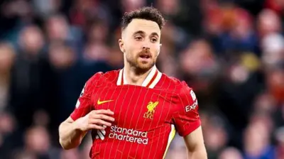 Diogo Jota, del Liverpool, en un partido de la Liga de Campeones 2024-2025