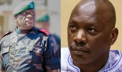 Luboya Nkashama (ibumoso) ku ifoto yegeranyijwe na Thomas Lubanga iburyo