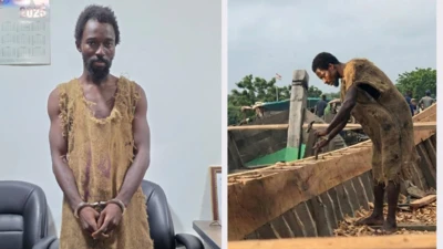 Ebo noah after arrest and when he was by a boat