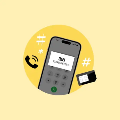 IMEI ဖုန်းနဲ့ ဆင်းကတ် သရုပ်ဖော်ပုံ 