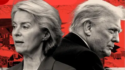 Una imagen de Ursula von der Leyen y Donald Trump
