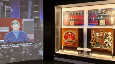 展馆结束前讲述香港主权移交