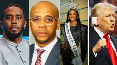 Diddy, Ebonga, Chidinma and Turmp wit stitch for ear.