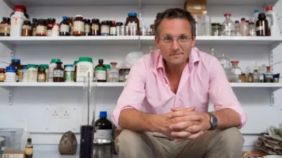 Michael Mosley in a laboratory
