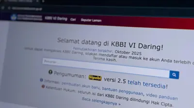 Laman KBBI daring pemutakhiran terakhir Oktober 2025.