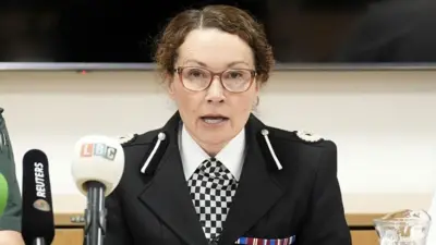 Merseyside Police Assistant Chief Constable Jenny Sims speaking at a news conference