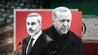 تصویری از رجب طیب اردوغان و هاکان فیدان
