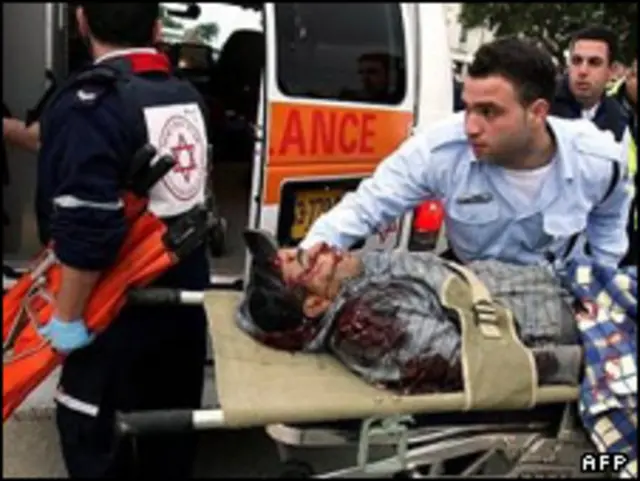 اسرائیلی زخمی حمله موشکی فلسطینیان