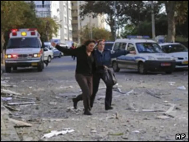 اصابت موشک به اسرائیل