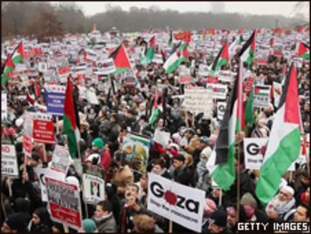 تظاهرات لندن برای آتش بس غزه