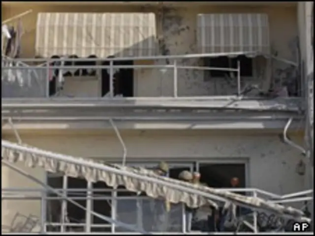 ساختمان اسرائیلی پس از اصابت موشک