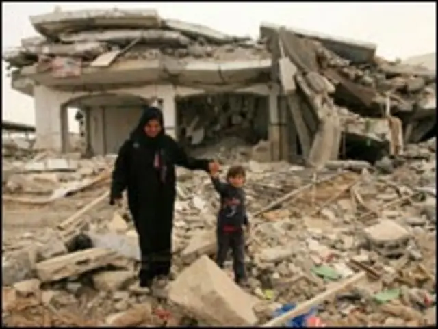 ویرانه های غزه