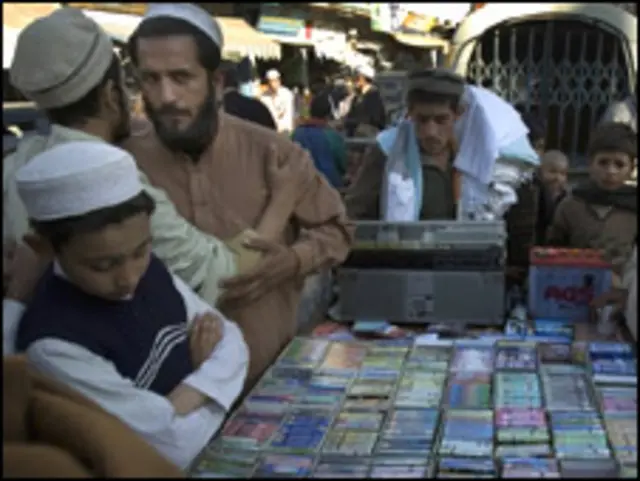 کیسٹوں کا سٹال