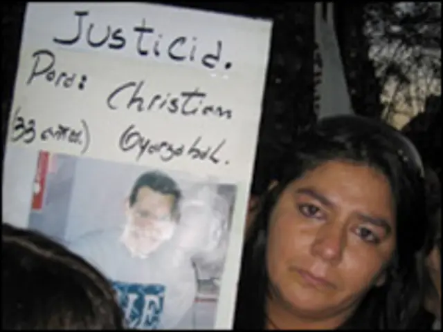 Una manifestante en Buenos Aires