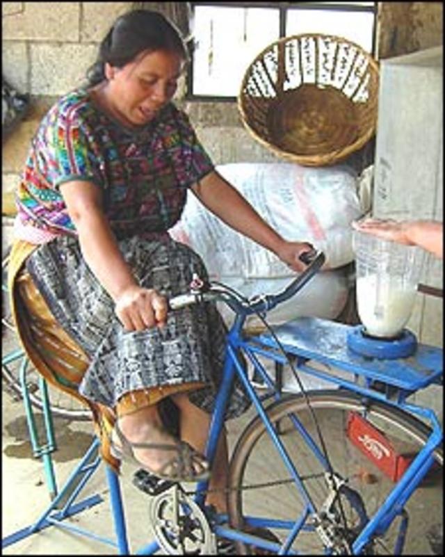 Bicimaquinas. Máquinas que usan el poder del pedaleo. 