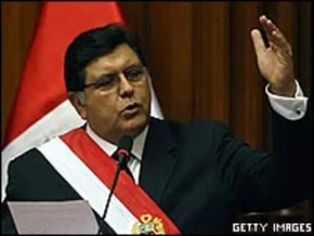 Alan García, presidente de Perú