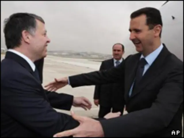 بشار اسد و عبدالله پادشاه اردن