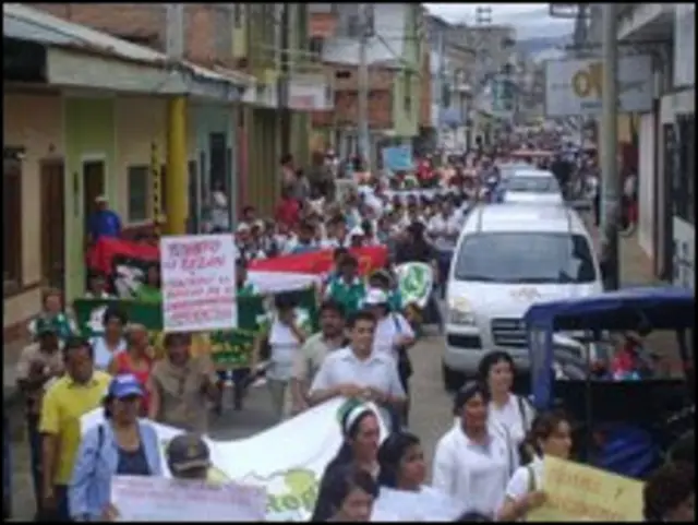 Una marcha en San Martín