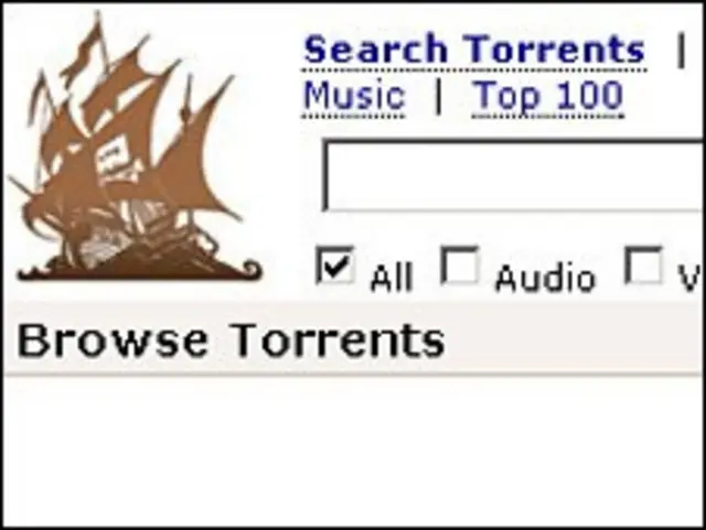 Logo del sitio The Pirate Bay