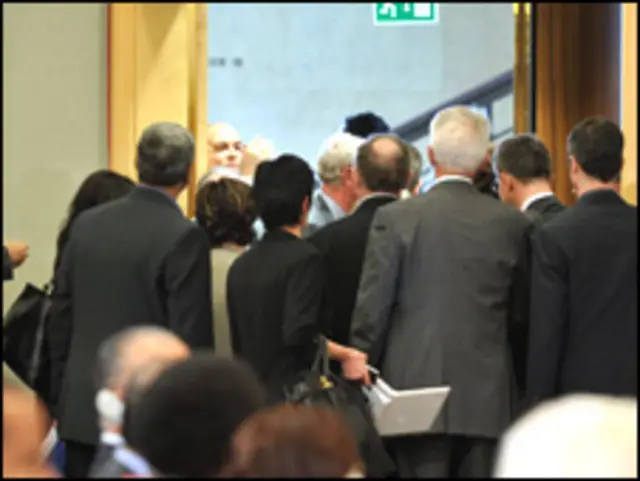 ایرانی صدر کے خطاب کے دوران یورپی یونین کے نمائندوں نے واک آؤٹ کیا