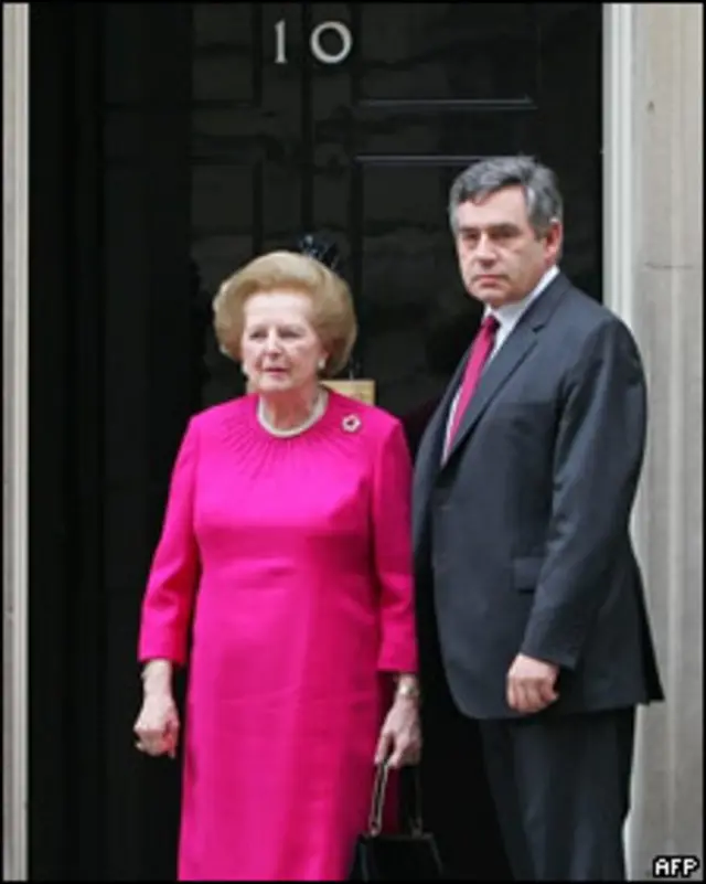 Маргарет Тэтчер и Гордон Браун